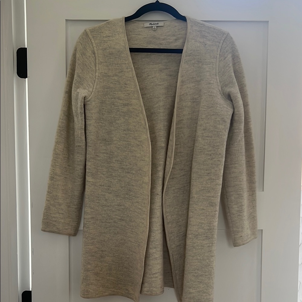 Madewell Cream Knit Cardigan Sweater